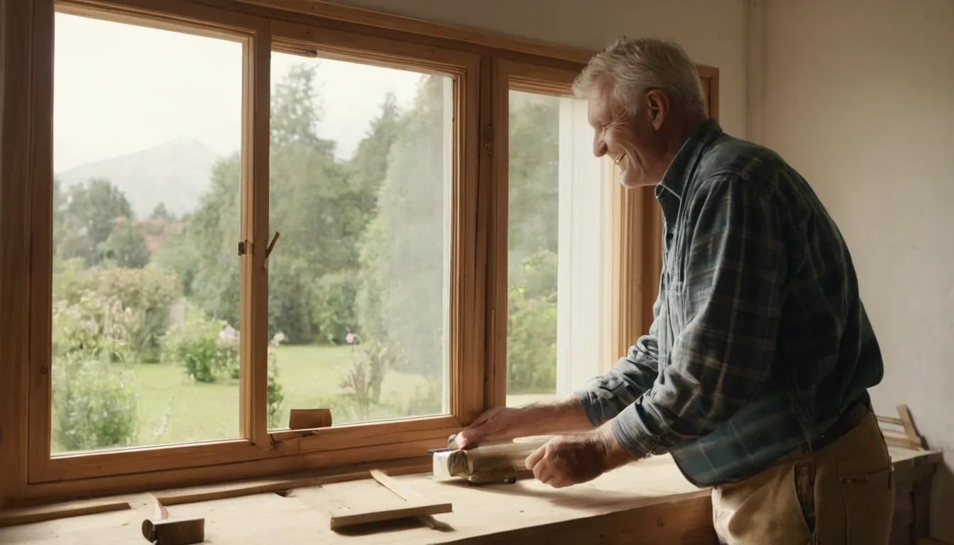 A provider measuring a window in an older Birmingham home