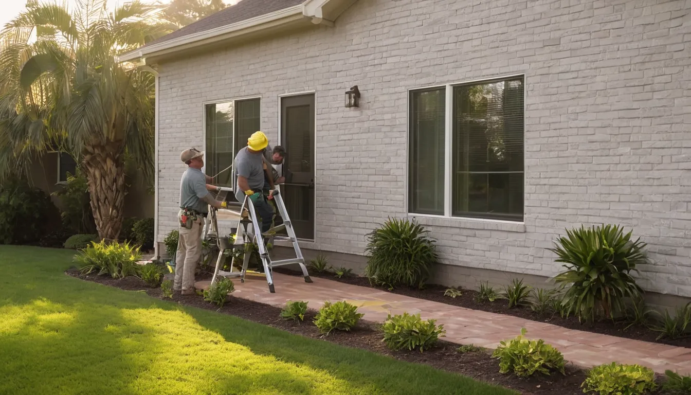 A local provider installing new vinyl siding on a ranch home in Birmingham